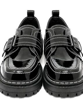 NEW - Circus by Sam Edelman Black Patent Leather Lug Shoes 7.5 Medium